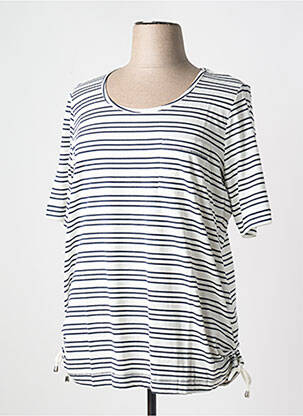 T-shirt coupe droite manches courtes blanc SHEEGO femme