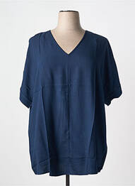 Blouse manches courtes manches courtes bleu SHEEGO femme