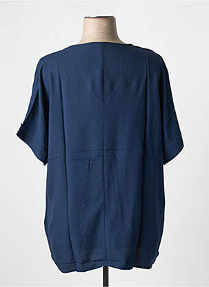 Blouse manches courtes manches courtes bleu SHEEGO femme