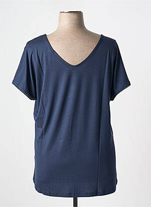 T-shirt coupe droite manches courtes bleu SHEEGO femme