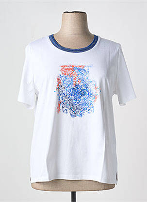 T-shirt imprimé fantaisie manches courtes blanc SHEEGO femme