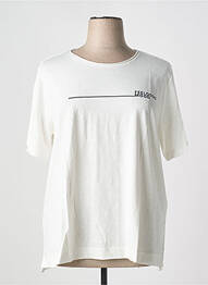 T-shirt imprimé fantaisie manches courtes blanc TRIANGLE femme