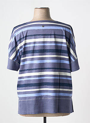 T-shirt coupe droite manches courtes bleu SHEEGO femme