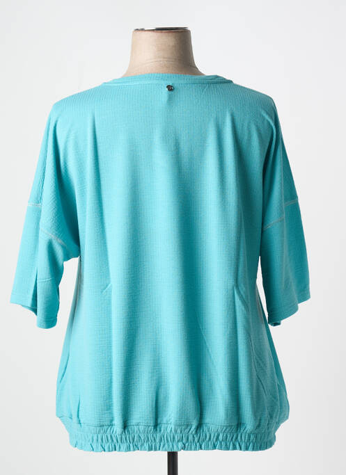 Top tissage jersey manches 3/4 bleu SHEEGO femme