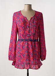 Tunique manches longues imprimé fantaisie rose SHEEGO femme