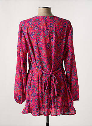 Tunique manches longues imprimé fantaisie rose SHEEGO femme