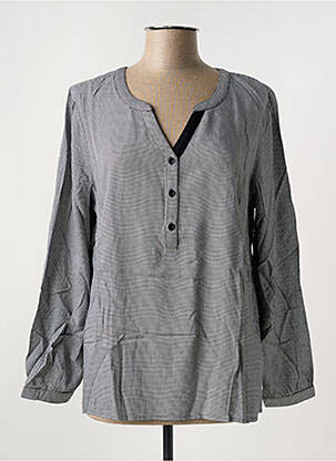 Blouse poignets boutonnés avec fente manches longues gris SHEEGO femme
