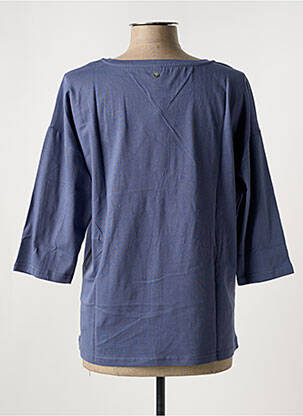 Top tissage jersey manches 3/4 bleu SHEEGO femme