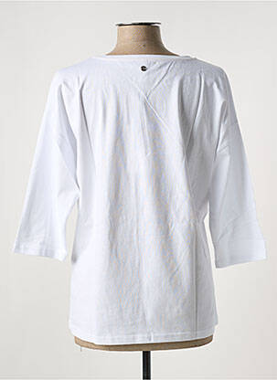 Top tissage jersey manches 3/4 blanc SHEEGO femme