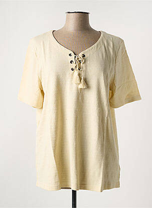 Top stretch manches courtes beige SHEEGO femme