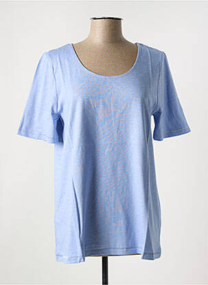 T-shirt coupe droite manches courtes bleu SHEEGO femme