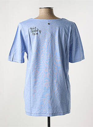 T-shirt coupe droite manches courtes bleu SHEEGO femme