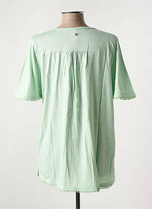 Top tissage jersey manches courtes vert SHEEGO femme