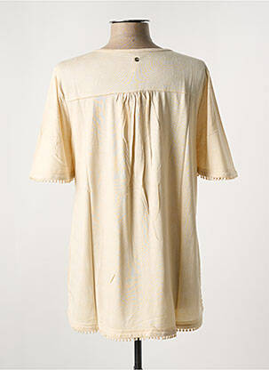 Top tissage jersey manches courtes beige SHEEGO femme