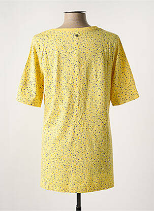 Top tissage jersey manches courtes jaune SHEEGO femme