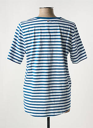 T-shirt col v manches courtes bleu SHEEGO femme