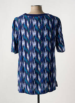 Top imprimé fantaisie manches courtes bleu SHEEGO femme