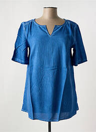 Tunique manches courtes tissage jersey bleu SHEEGO femme