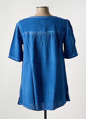 Tunique manches courtes tissage jersey bleu SHEEGO femme