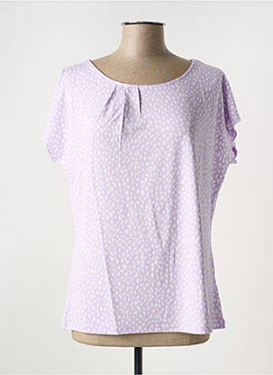 T-shirt imprimé fantaisie manches courtes violet SHEEGO femme