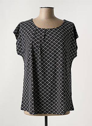 T-shirt imprimé fantaisie manches courtes noir SHEEGO femme