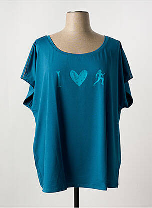T-shirt imprimé fantaisie manches courtes vert SHEEGO femme