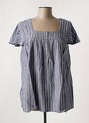 Tunique manches courtes bleu SHEEGO pour femme seconde vue