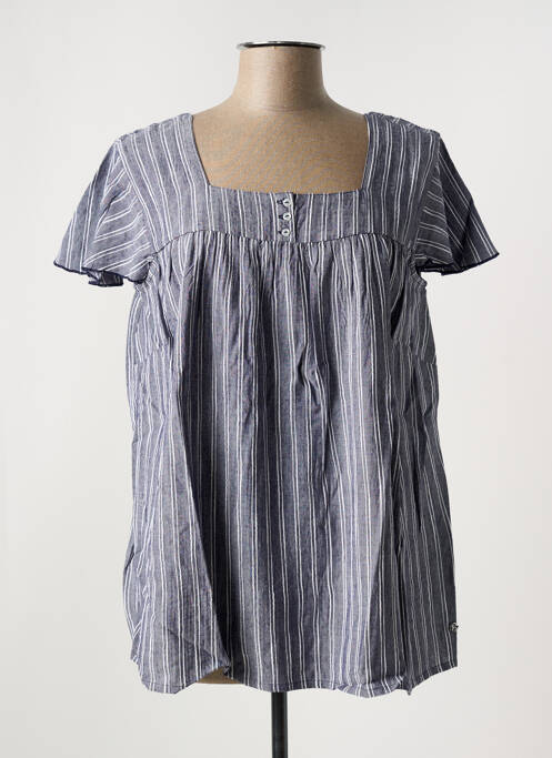 Tunique manches courtes bleu SHEEGO pour femme