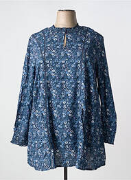 Tunique manches longues fermeture boutonnée sur le devant bleu SHEEGO femme