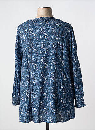 Tunique manches longues fermeture boutonnée sur le devant bleu SHEEGO femme