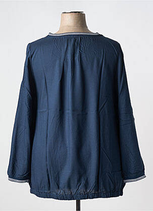 Top tissage crêpe manches longues bleu SHEEGO femme