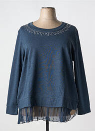Top tissage jersey manches longues bleu SHEEGO femme