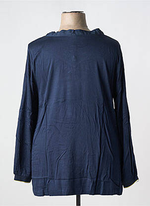 Top coupe fluide manches longues bleu SHEEGO femme