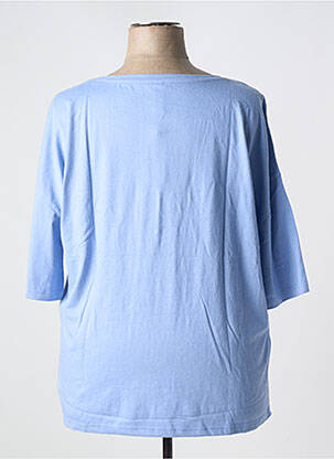 Top tissage jersey manches 3/4 bleu SHEEGO femme