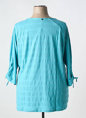 Top tissage jersey manches 3/4 bleu SHEEGO femme