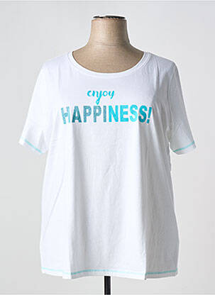 T-shirt coupe droite manches courtes blanc SHEEGO femme