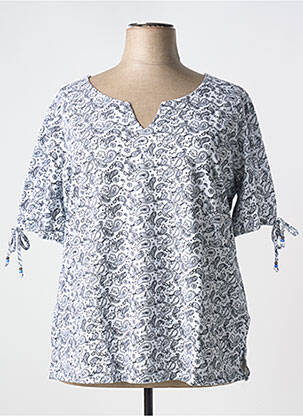 Top stretch manches courtes blanc SHEEGO femme