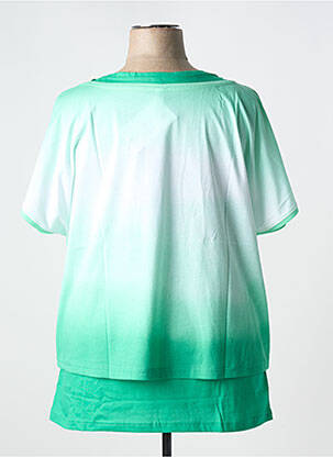 Top stretch manches courtes vert SHEEGO femme