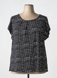 Top imprimé fantaisie manches courtes noir SHEEGO femme