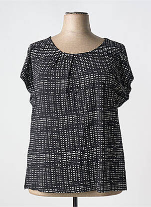Top imprimé fantaisie manches courtes noir SHEEGO femme
