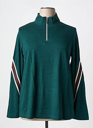 Pull coupe droite manches longues vert SHEEGO femme
