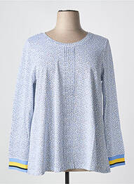 Blouse imprimé fantaisie manches longues bleu SHEEGO femme