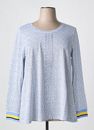 Blouse imprimé fantaisie manches longues bleu SHEEGO femme