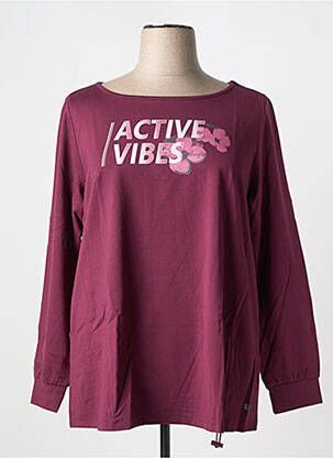 T-shirt manches longues manches longues violet SHEEGO femme