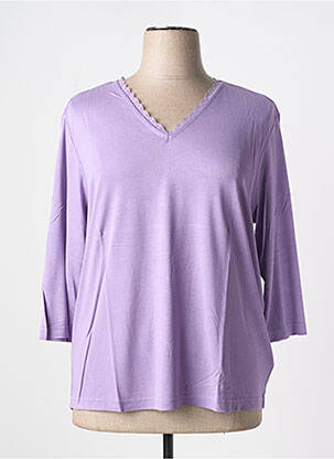 T-shirt manches 3/4 manches 3/4 violet SHEEGO femme