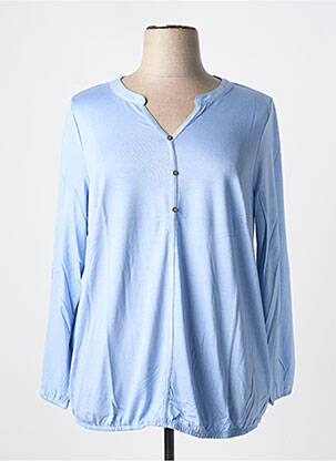 Blouse manches longues manches longues bleu SHEEGO femme