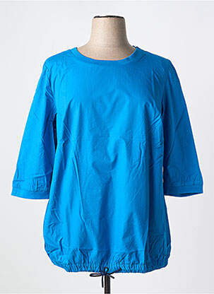 Tunique manches longues col rond bleu SHEEGO femme
