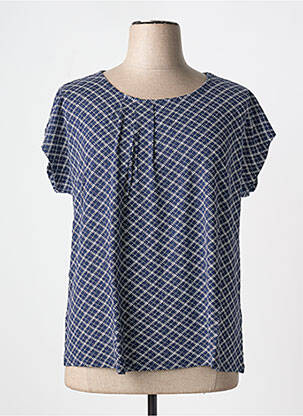 Top imprimé fantaisie manches courtes bleu SHEEGO femme