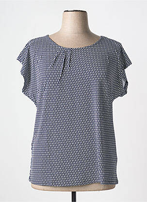 T-shirt imprimé fantaisie manches courtes bleu SHEEGO femme