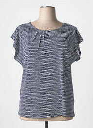 T-shirt imprimé fantaisie manches courtes bleu SHEEGO femme